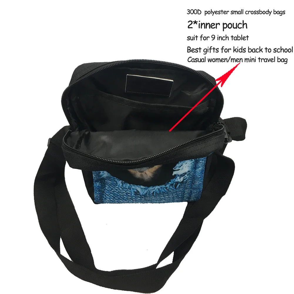 Women Shoulder Bags for Camping Fashion Puggy Dogs Print Mini Messeger Bag Small Handbag Portable Ladies Crossbody Sac Zipper images - 6