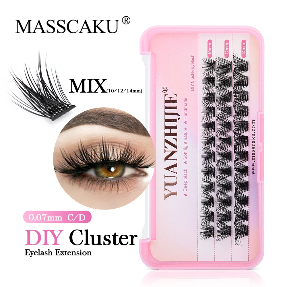 

MASSCAKU Bunches 36Clusters Single DIY Eyelash Clusters professional Makeup eyelash extension supplies Handmade Faux Mink Cilia