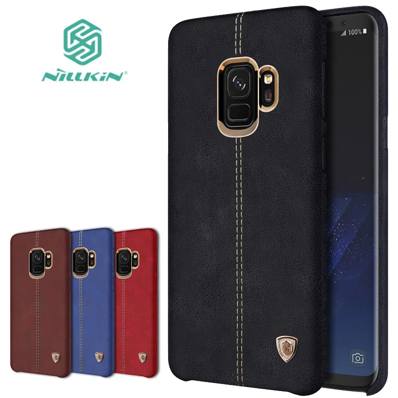 

for Samsung Galaxy S9 Case Nillkin Englon Series Cell Phone Leather Case Luxury Back Cover Case for Samsung S9 Armor Phone Case