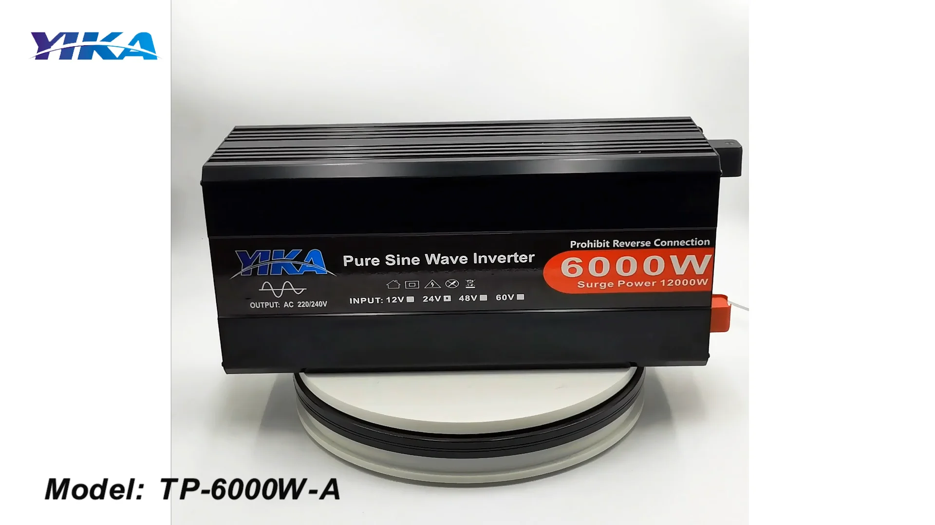 

YIKA China 6000W Pure Sine Wave Off Grid High Frequency DC 12V 48V AC 110V 230V 6KVA Power Inverter