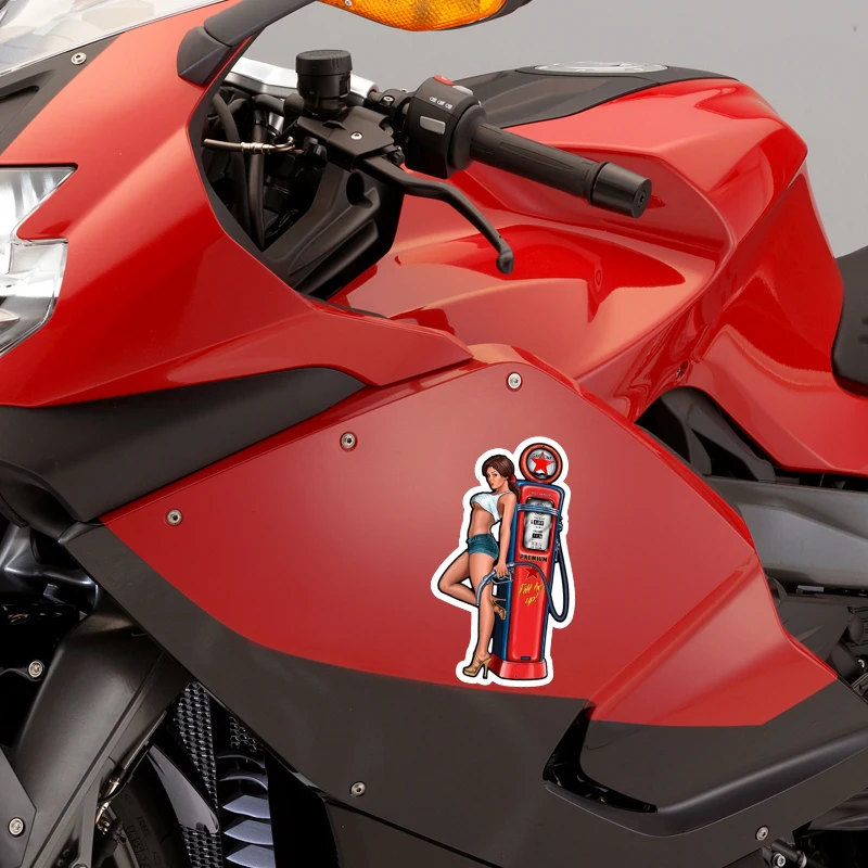 Винтажная Заводная Наклейка На Бензозал Для Дома Автомобиля Ноутбука Гоночной