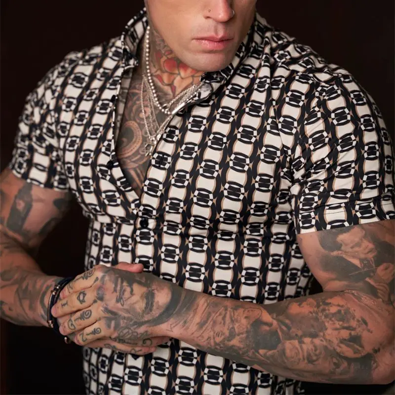 3D Digital Printing Men's Shirts 2022 New Summer Short Sleeve Shirts Fashion Thin Quick Dry Casual Tops Men's