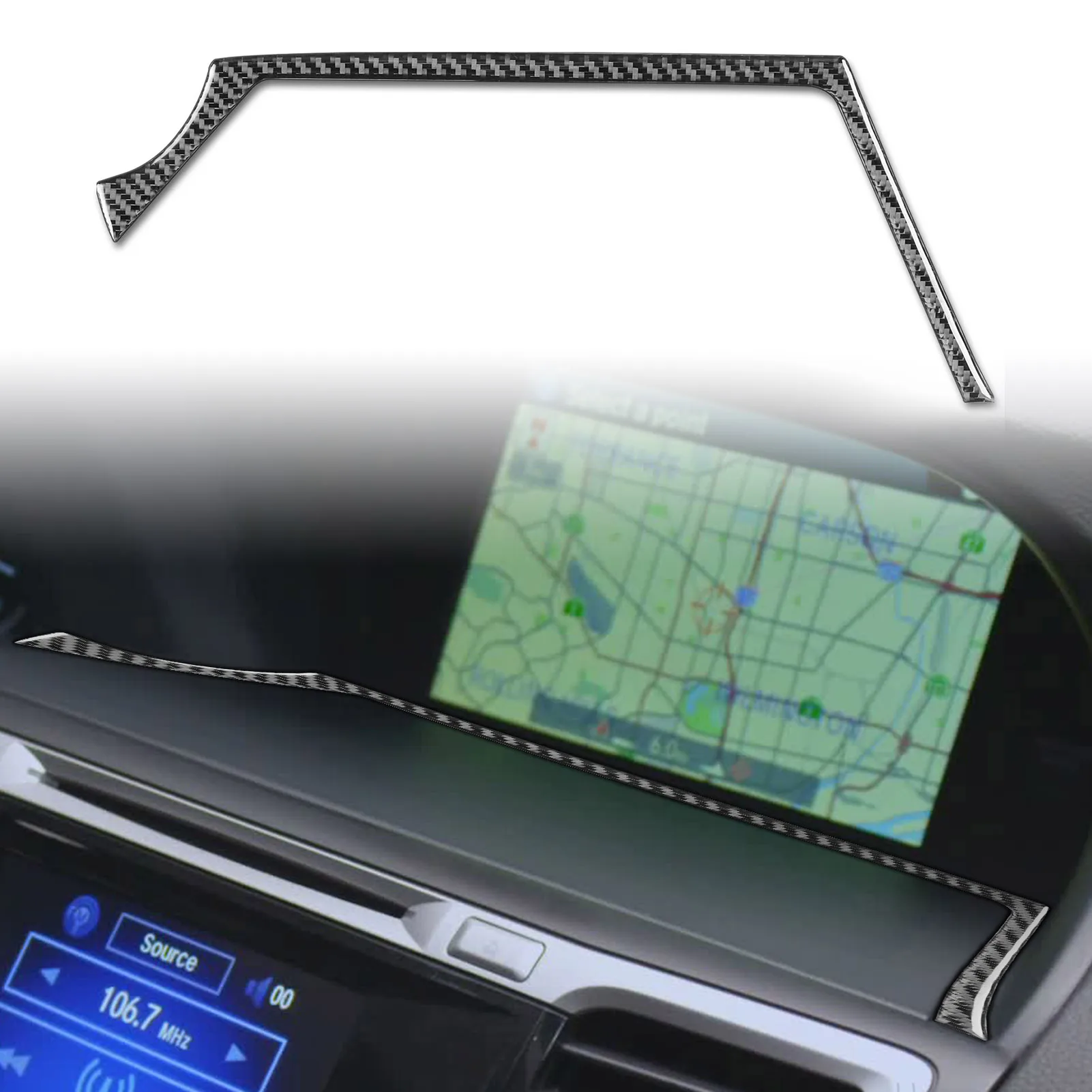 

for Honda Accord 2014 2015 2016 2017 Central Control Screen Decoration Cover Sticker Decal Trim Car Accessories Carbon Fiber