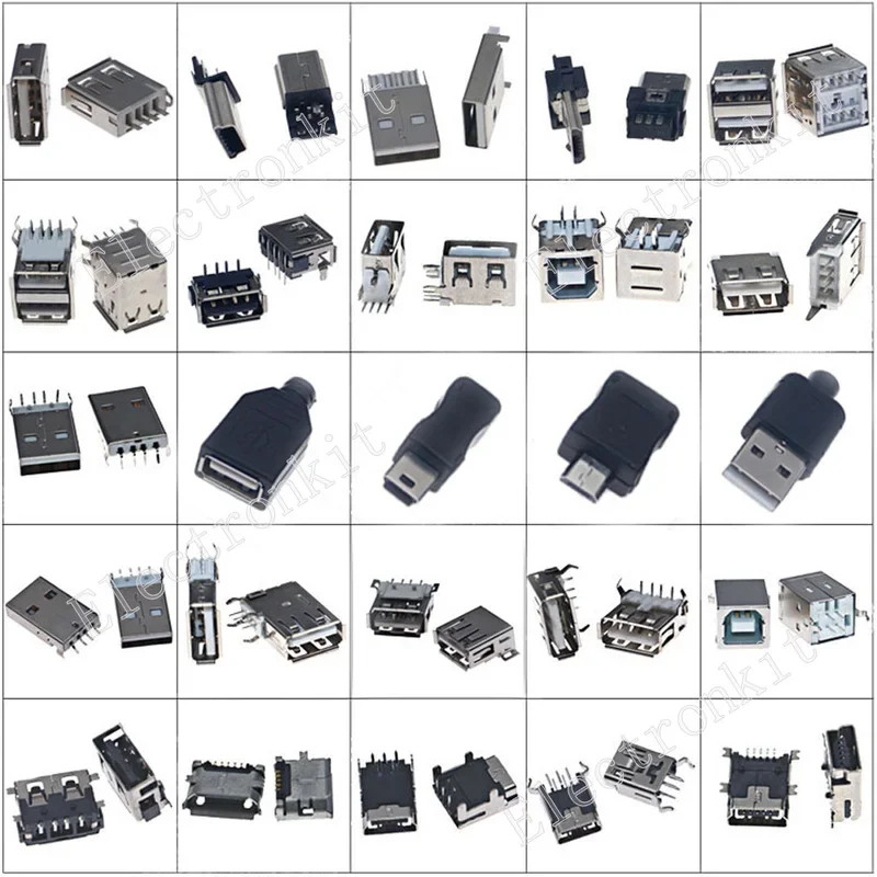 Комбинированный набор разъемов USB, 119 шт., разъем micro USB «папа» и ...