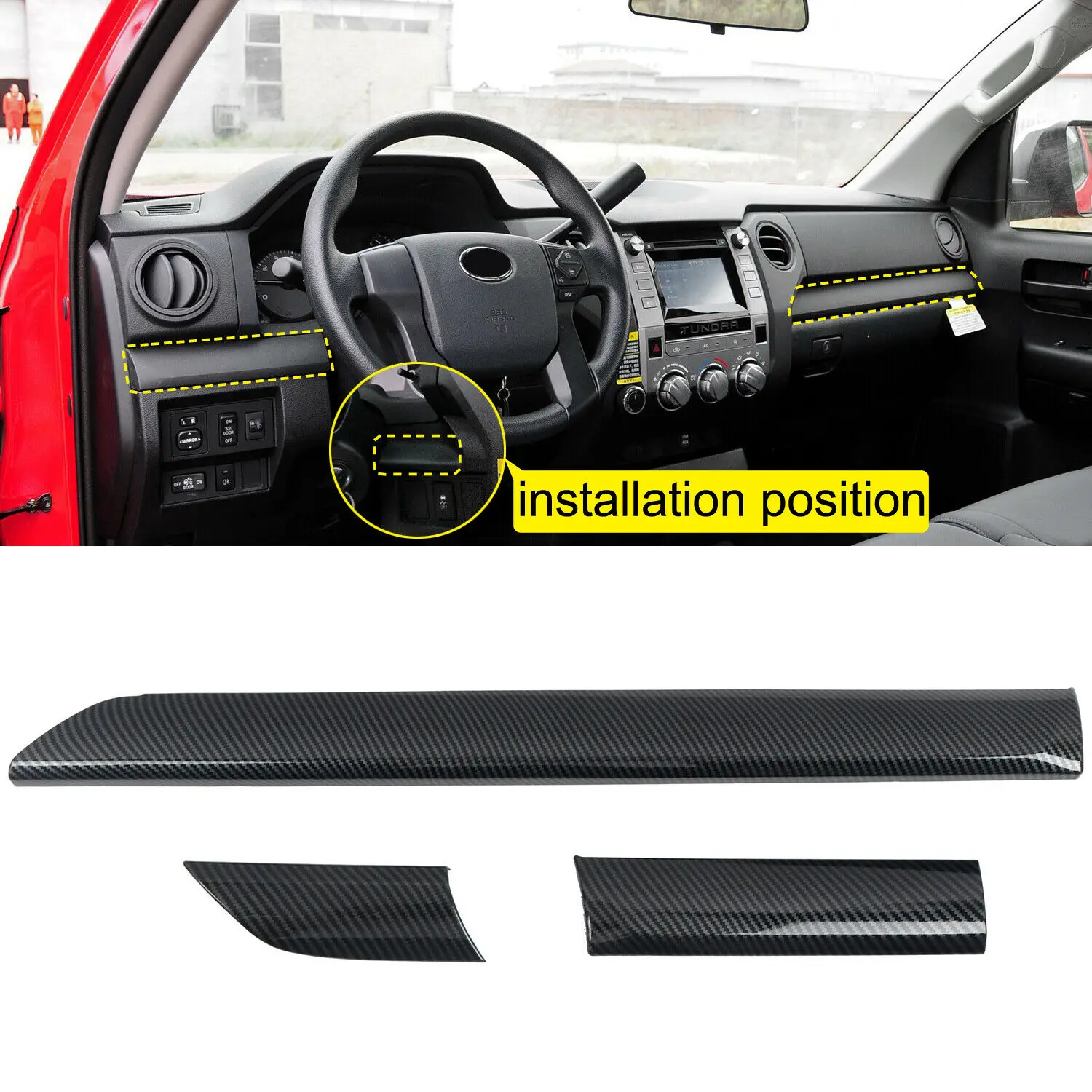 

Крышка центральной консоли для салона приборной панели 3 шт. для Toyota Tundra 2014-2021