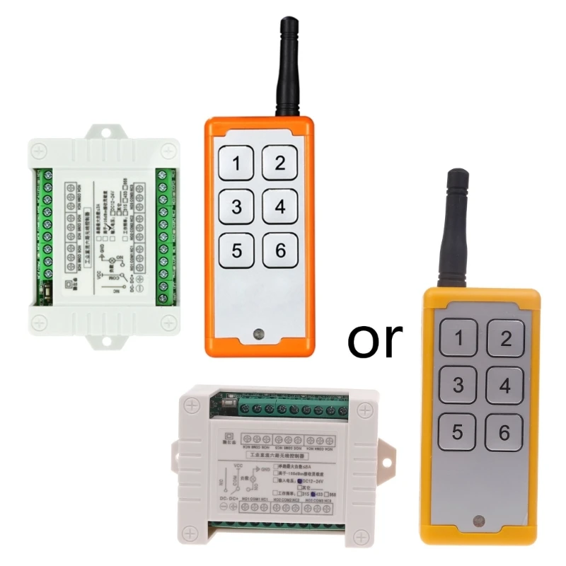 

6CH 433MHz Wireless RF Remote Control Relay Switch Transmitter Receiver Module
