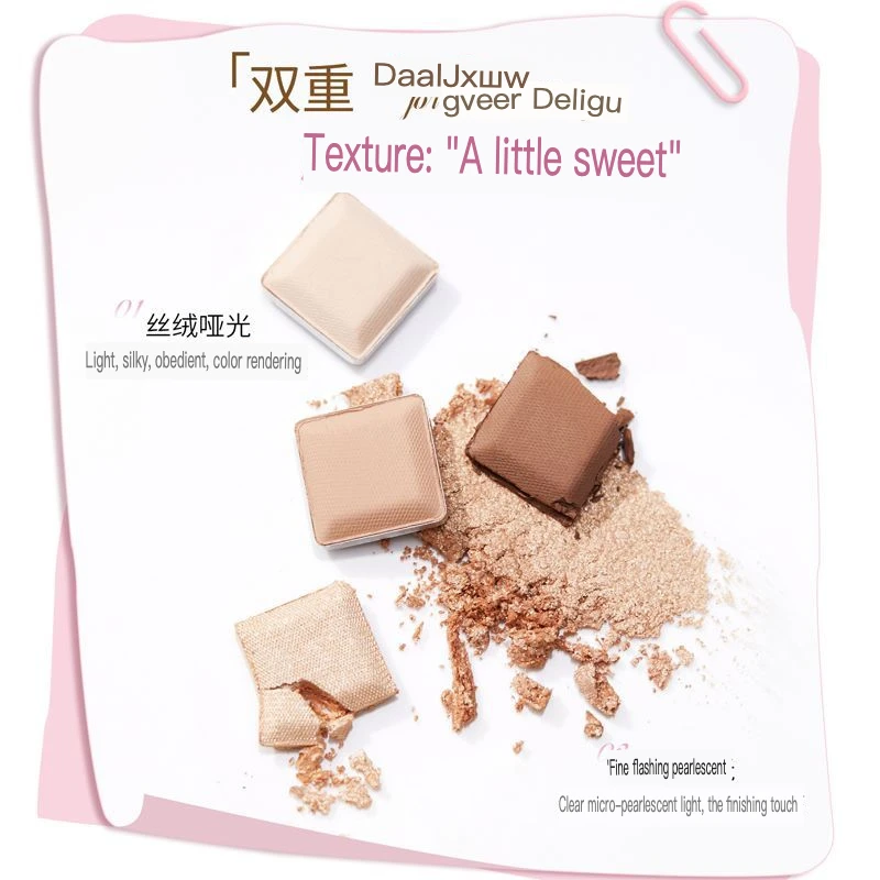 Фото Палетка теней для век JILLLEEN Chocolate Nine-color в землистых тонах с матовыми и перламутровыми оттенками улучшает цвет лица, подходит для студентов и новичков. №3