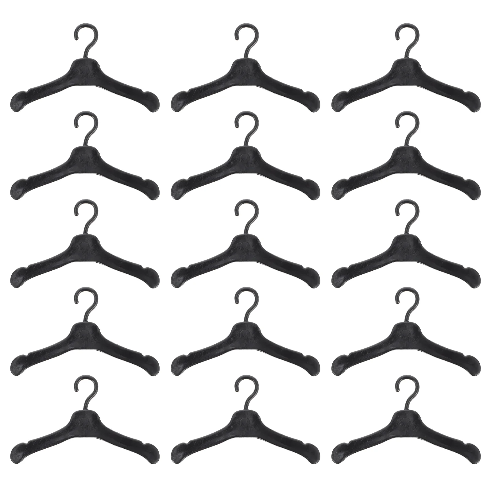 

50 Pcs American Plastic Toys Hanger Clothes Holder Storage Rack Miniature Hangers for Child