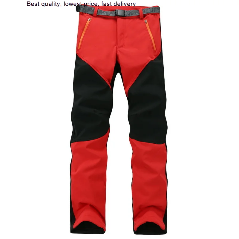 

Winter Women Men Fleece Warm Softshell Camping Hiking Pants Outdoor Sport Fishing Skiing Waterproof Trousers PM25