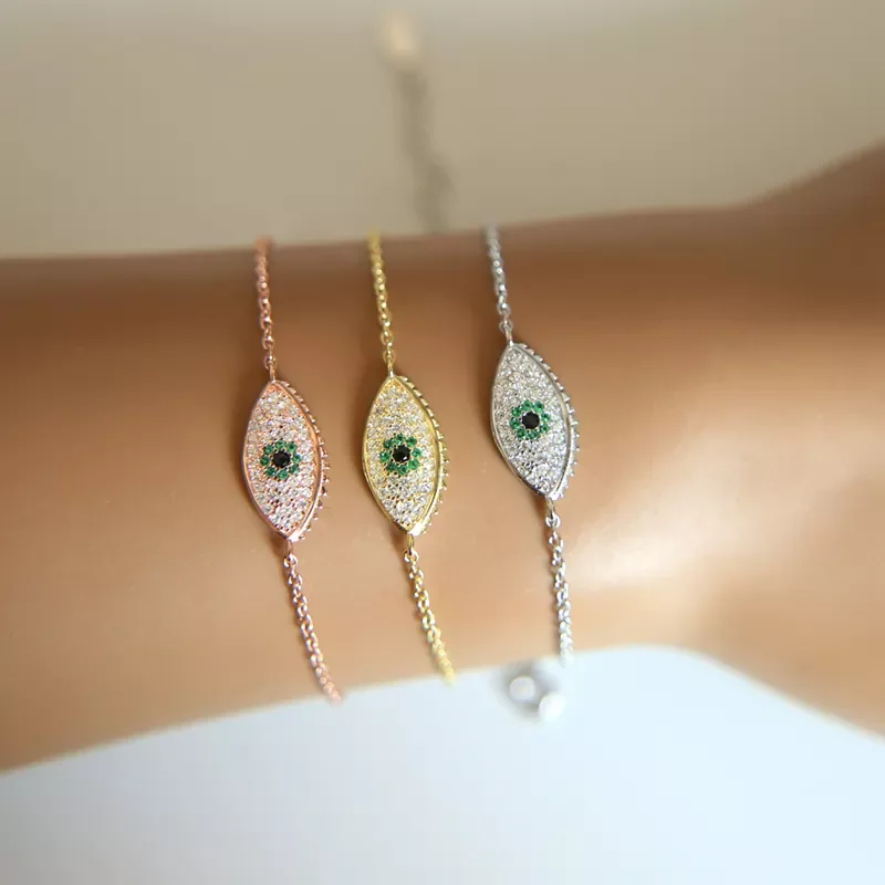 Акция со склада только 4 шт. 925 пробы серебряный розовый золотистый браслет с