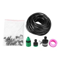 micro water irrigation system garden greenhouse plants automatic watering 10m hose tee joints quick connector set