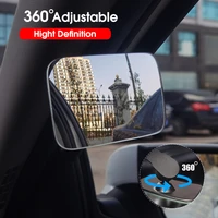 1 piece of 360 degree wide angle adjustable car rearview mirror frameless parking mirrorcar mirror convex blind spot mirror