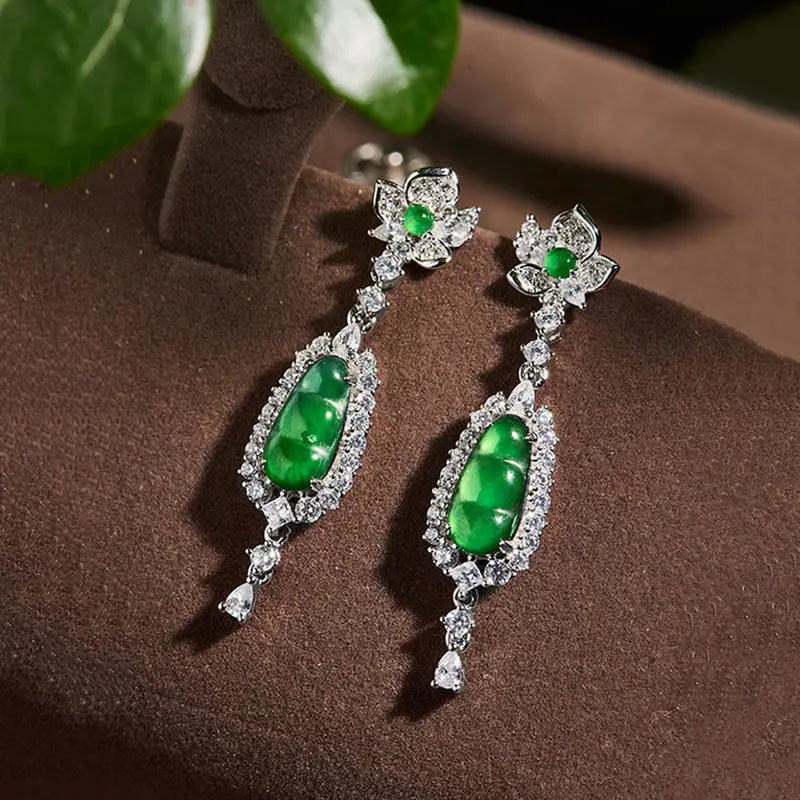 

Женские серьги с бахромой из натуральной яшмы Hetian, роскошные винтажные длинные серьги-гвоздики в этническом стиле, украшения для вечерние Ринок