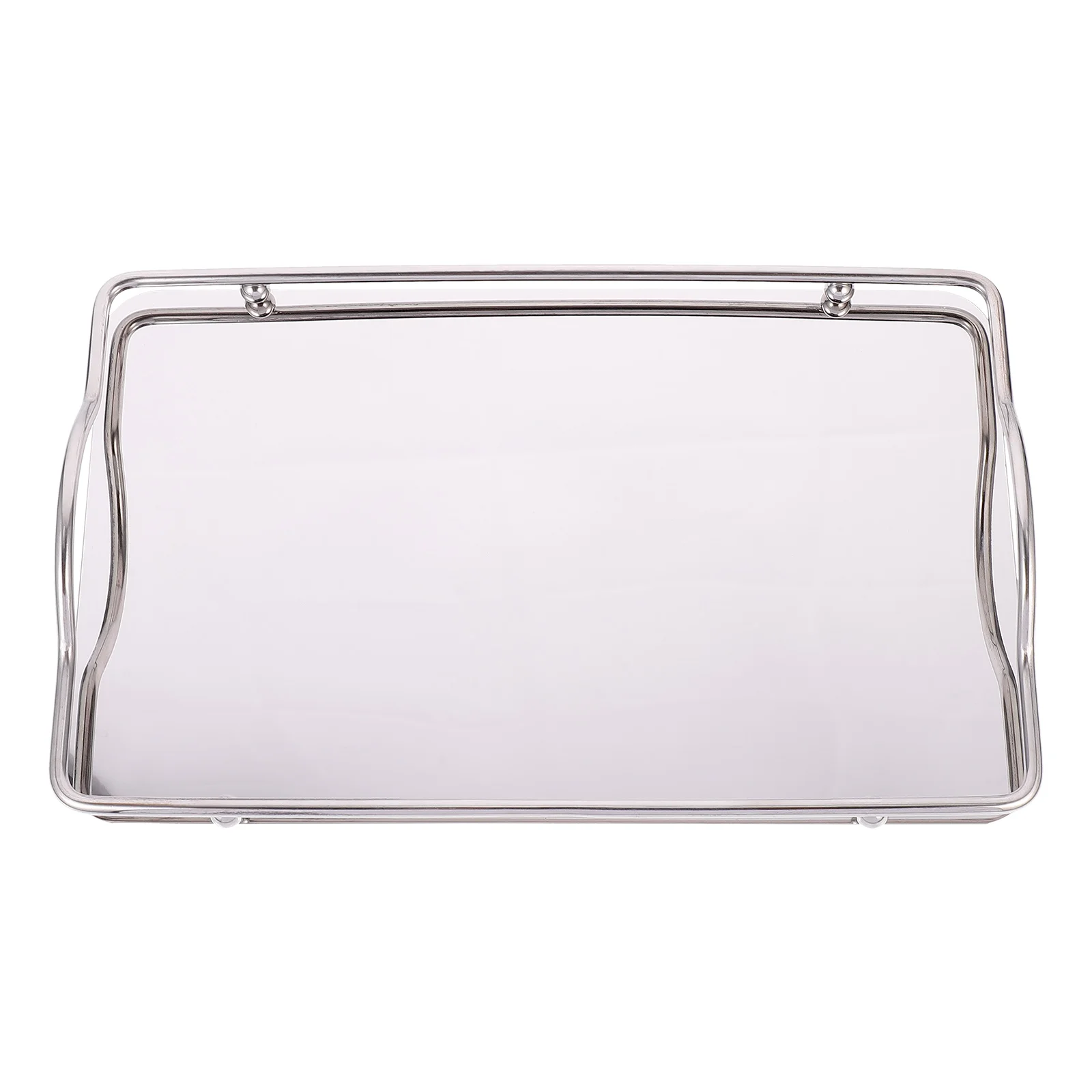 

Storage Tray Towel Organizer Snack Stainless Steel Jewelry Coffee Plate Metal Fruit Food Necklace Container