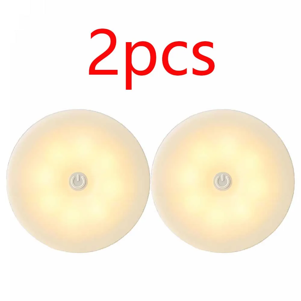 2 adet LED Akıllı İnsan Vücudu Sensörü Gece Lambası Acil Otomatik Aydınlatma USB Şarj Kablosuz Magentic Emme Kullanımı Gece Lambası