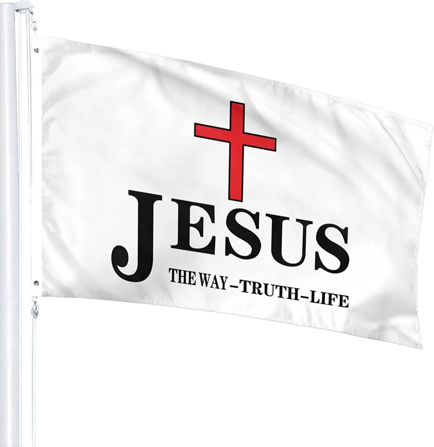 

Jesus The Way, Truth, Life Flag,3x5 Flags For Home Decorative Yard Deluxe Outdoor Banner