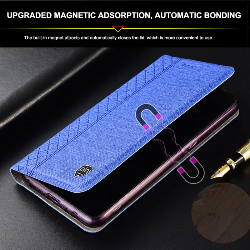 

Luxury Cloth Flip Leather Phone Case for Samsung Galaxy A54 A01 A04e A04s A13 SM-A137 A14 A34 5G 4G Magnetic Cover