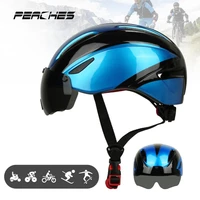 cycling helmet magnetic goggles for bike helmet men and women mtb mountain road bicycle helmets cycling equipment casco ciclismo
