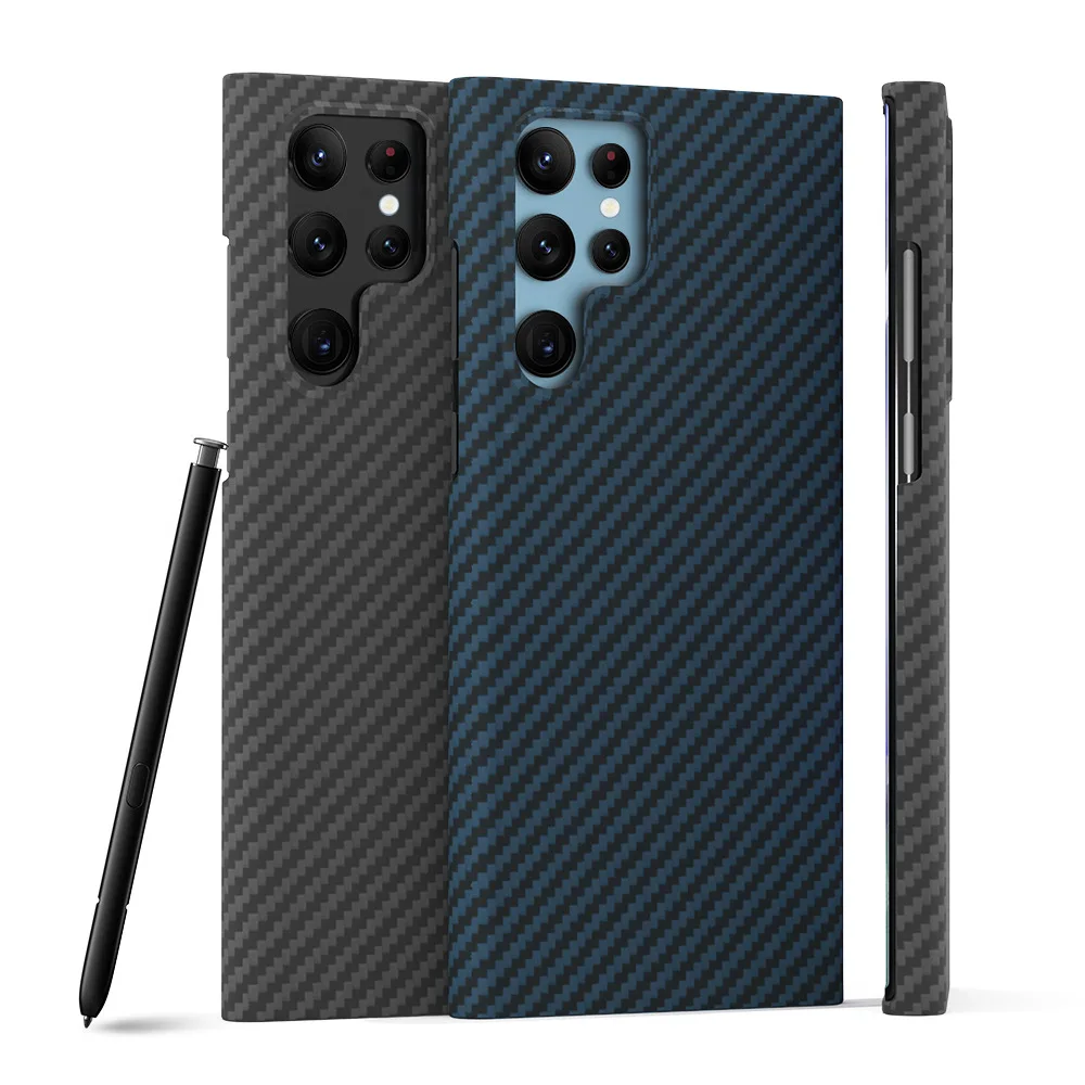 

Real Carbon Fibre Material Case For Samsung Galaxy S22 Ultra Case S22 Plus Case