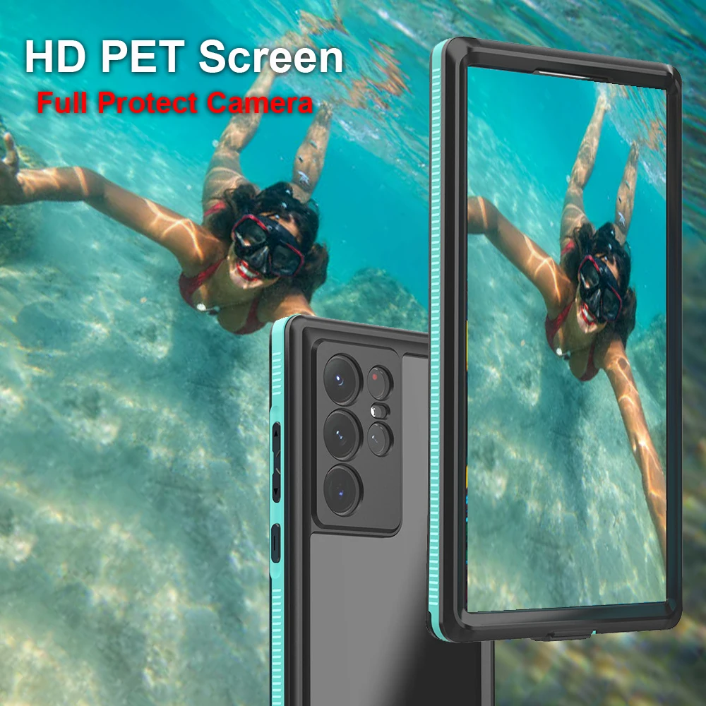 

IP68 Waterproof Diving Case for Samsung Galaxy S22 Ultra S22 Plus 6.6ft Underwater Cover Full Protect Camera 360 Antifall Fundas