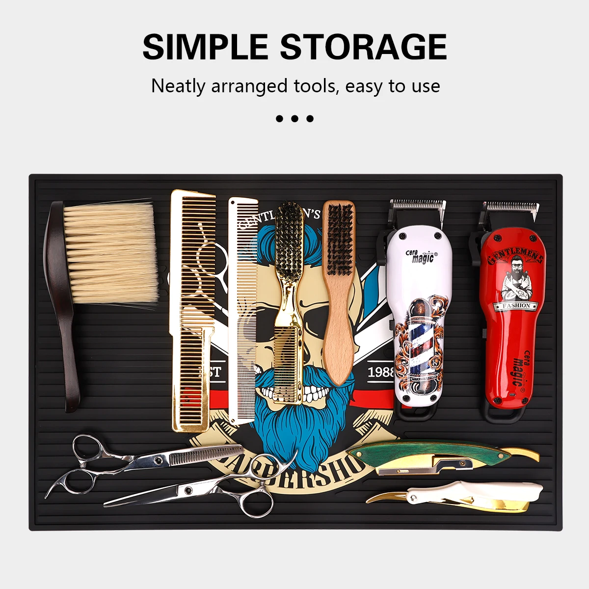 Магнитный нескользящий коврик для парикмахерских инструментов Силиконовый