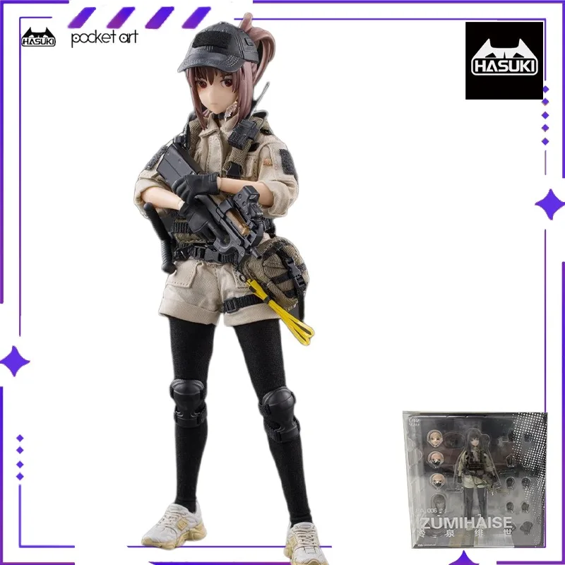 Оригинальная коллекционная фигурка HASUKI 112 Pocket Art Series PA002: Женщина-ниндзя Хаги Меймо, монахиня Фурид, мушкетер Фиджико, подвижная кукла-модель ручной работы (art.: 3920d855d6475) - 3920d855d6475
