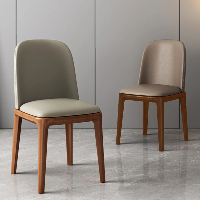 

Nordic Wooden Dining Chairs Luxury Backrest Living Room Dining Chairs Minimalist Reception Silla Comedor Home Furniture WZ50DC