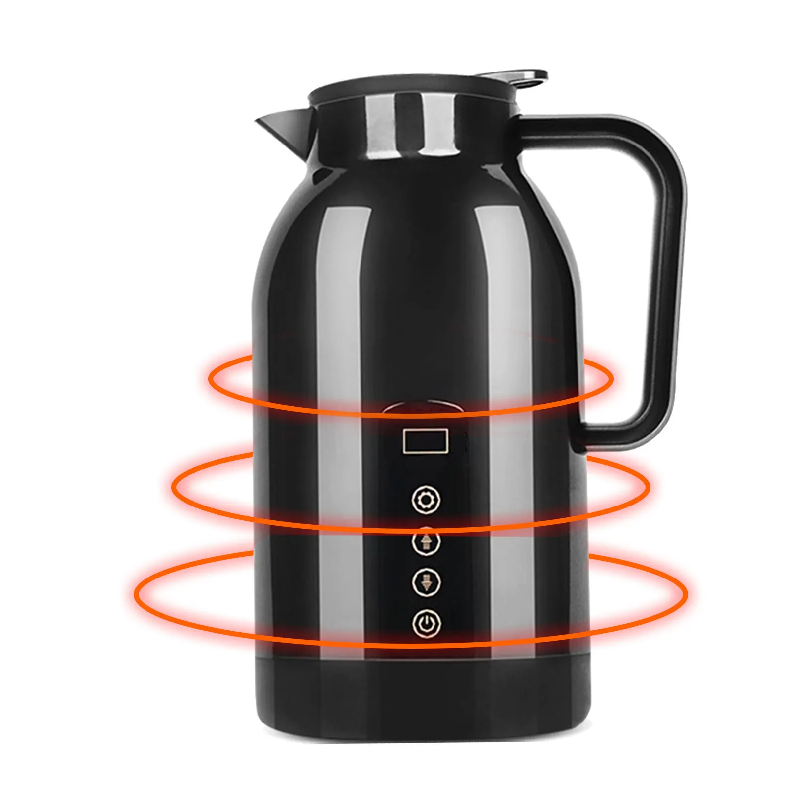 

Travel Heating Cup Black Car Coffee Warmer 1150ml 12V/24V Electric Cup For Car Smart Car Cup Food Grade Stainless Steel For Milk
