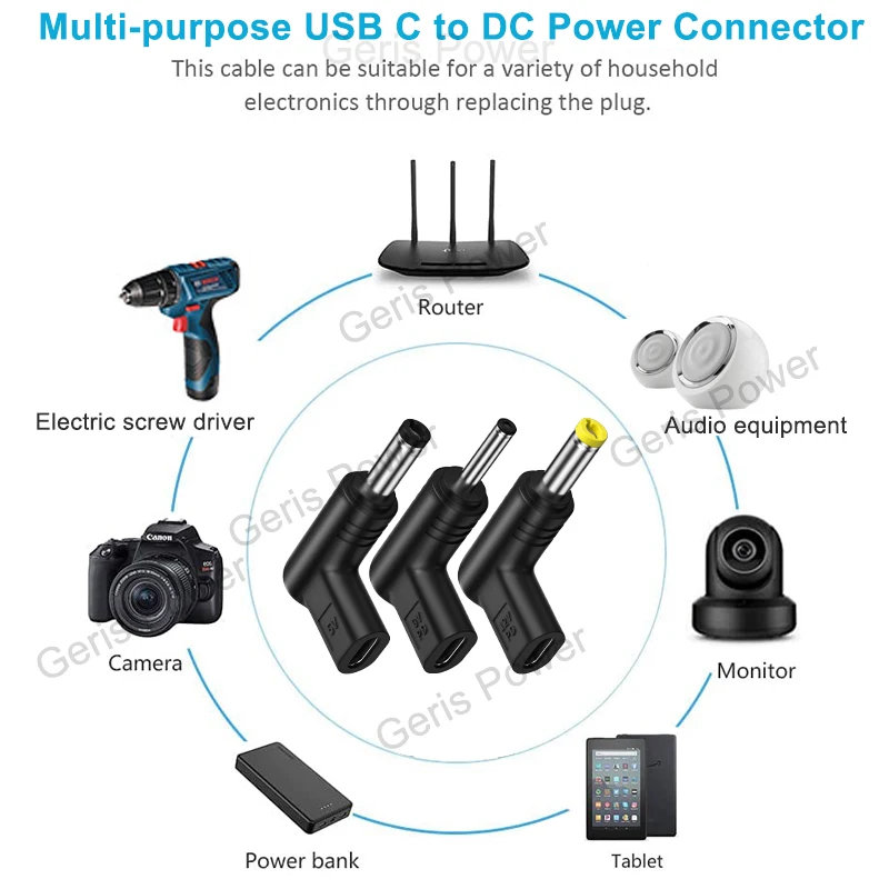 USB C PD к DC разъему питания Универсальный 5 в 9 12 В Тип адаптер для зарядки конвертер