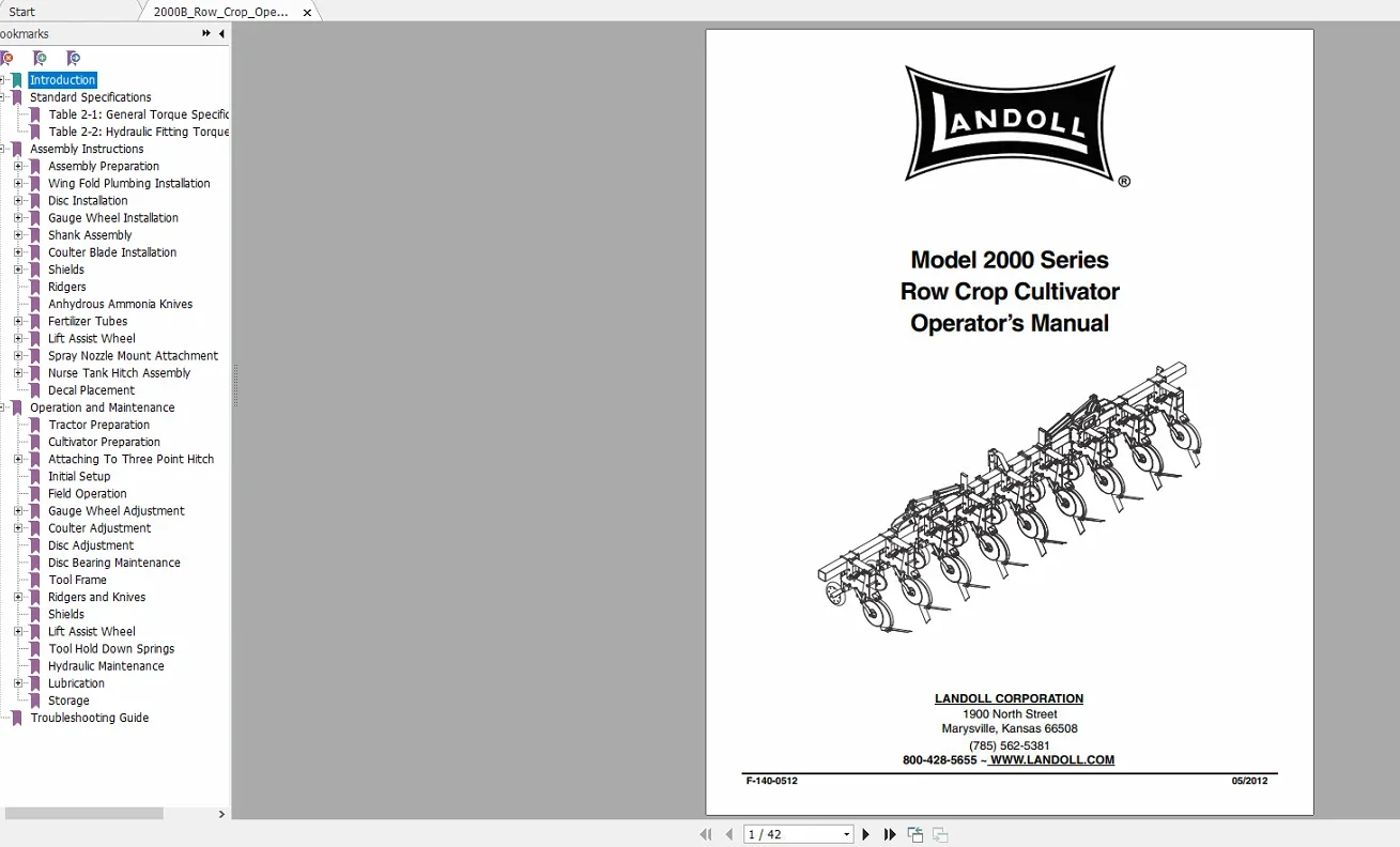 Landoll All Brillion Farm Equipment Операторы Ручная часть Каталог компакт-диск