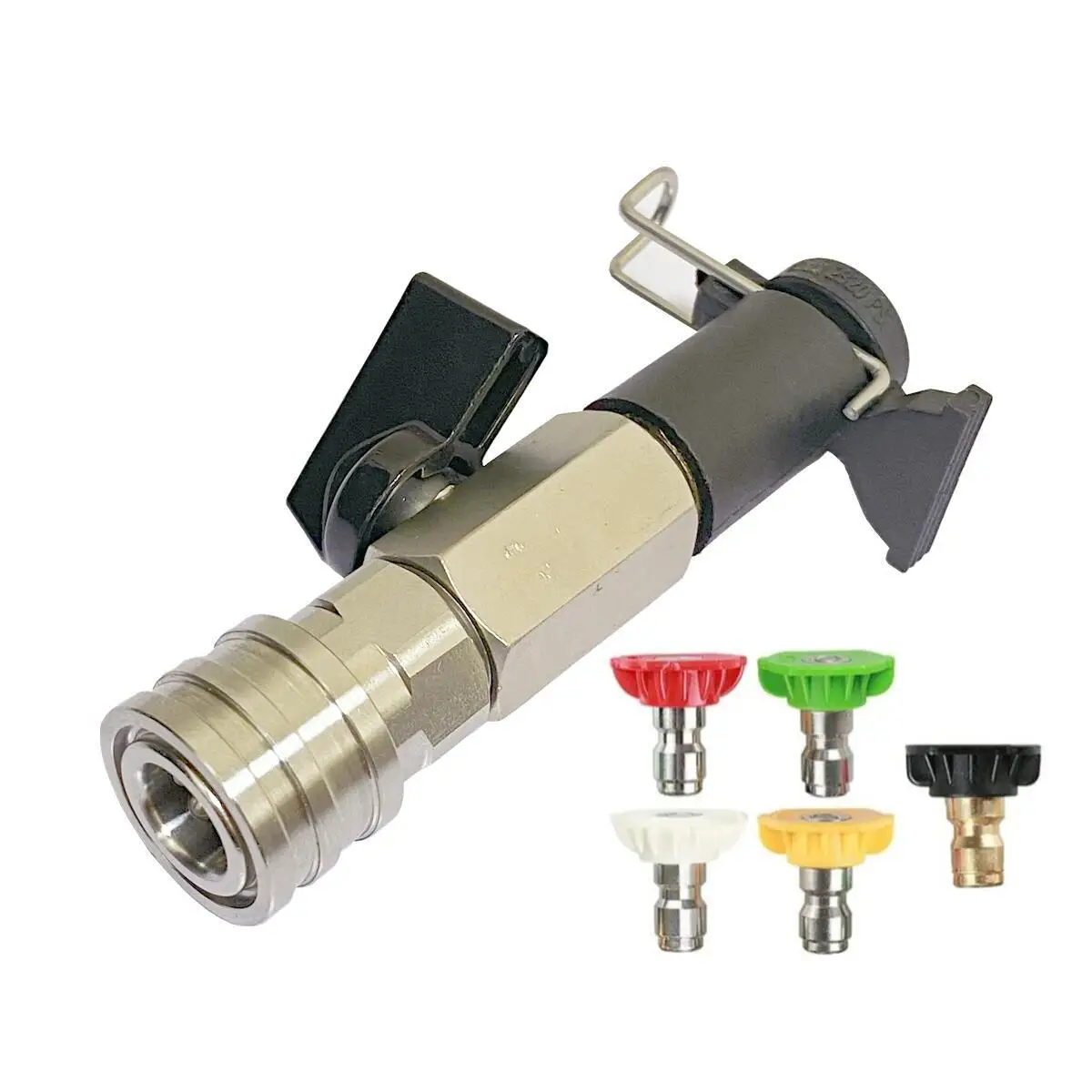 Набор Шаровых Кранов Высокого Давления Для Автомойки Быстроразъемный 1/4 Дюйма