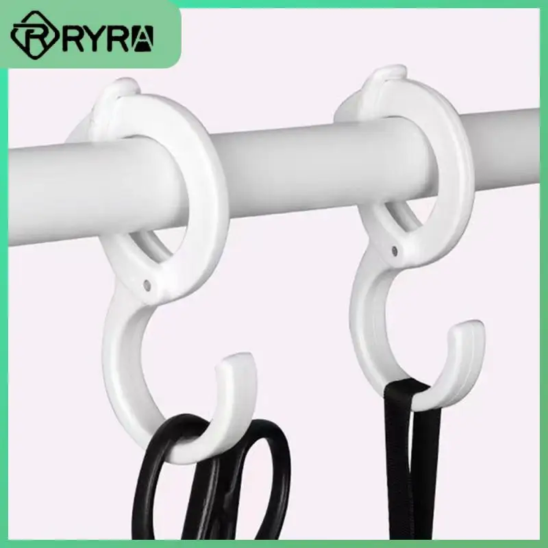 

2/4/5PCS 2023 S Shaped Windproof Hooks Punch-free Bathroom Hooks Fall-proof Coat Hooks Organization Storage Card Position