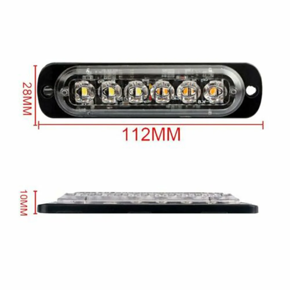 

17 Functions 6 Led Car Emergency Light Screws Blue White Car Strobe Lights Truck 4300k 6LED Daytime Running Light