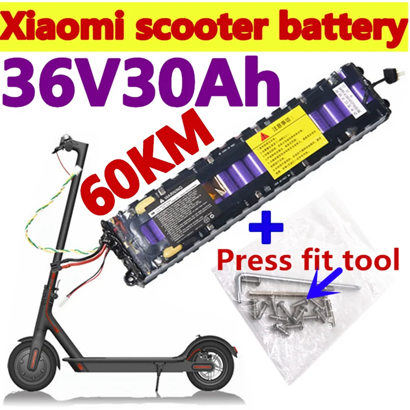 

36V 30ah Xiaom m356 Pro battery 36V special battery pack 30000mah battery pack installation of 60km +Pressure adjustment tool