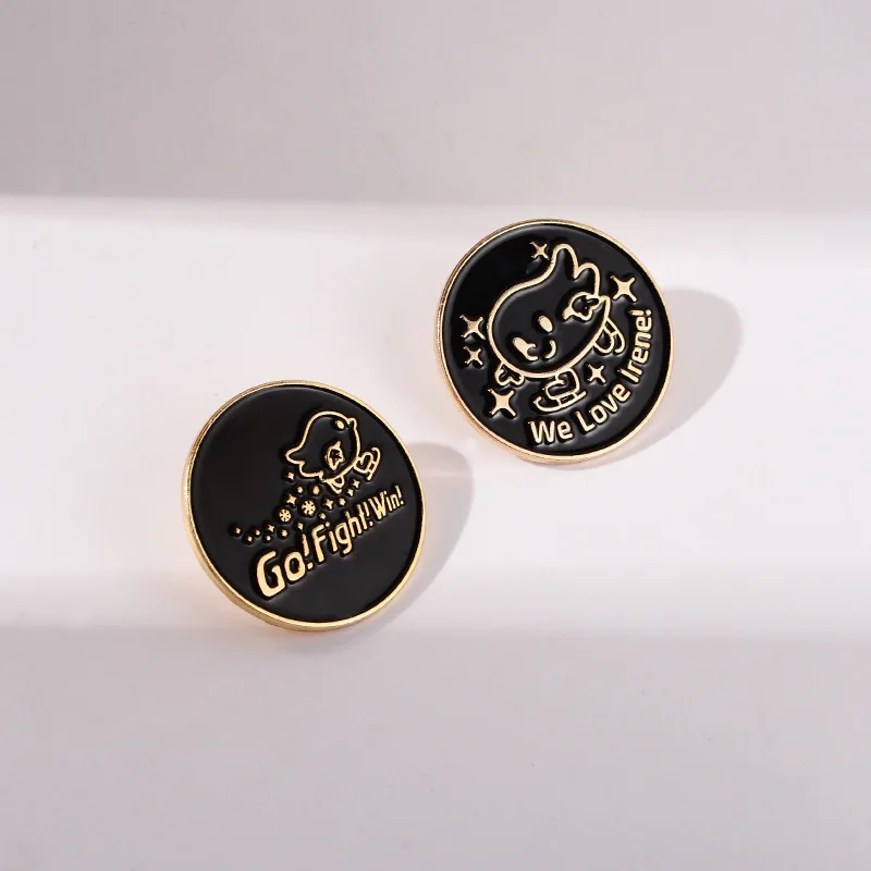 

Go Fight Pins We Love Trene Round Letter Pins Paint Accessories Clothing Backpack Alloy Brooch Enamel Lapel Pins Badge Wholesale