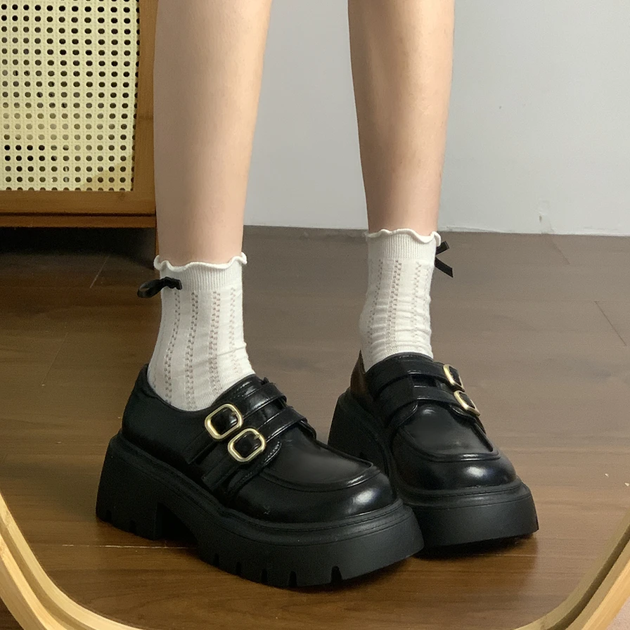 Туфли-оксфорды женские в британском стиле универсальные лоферы с мехом