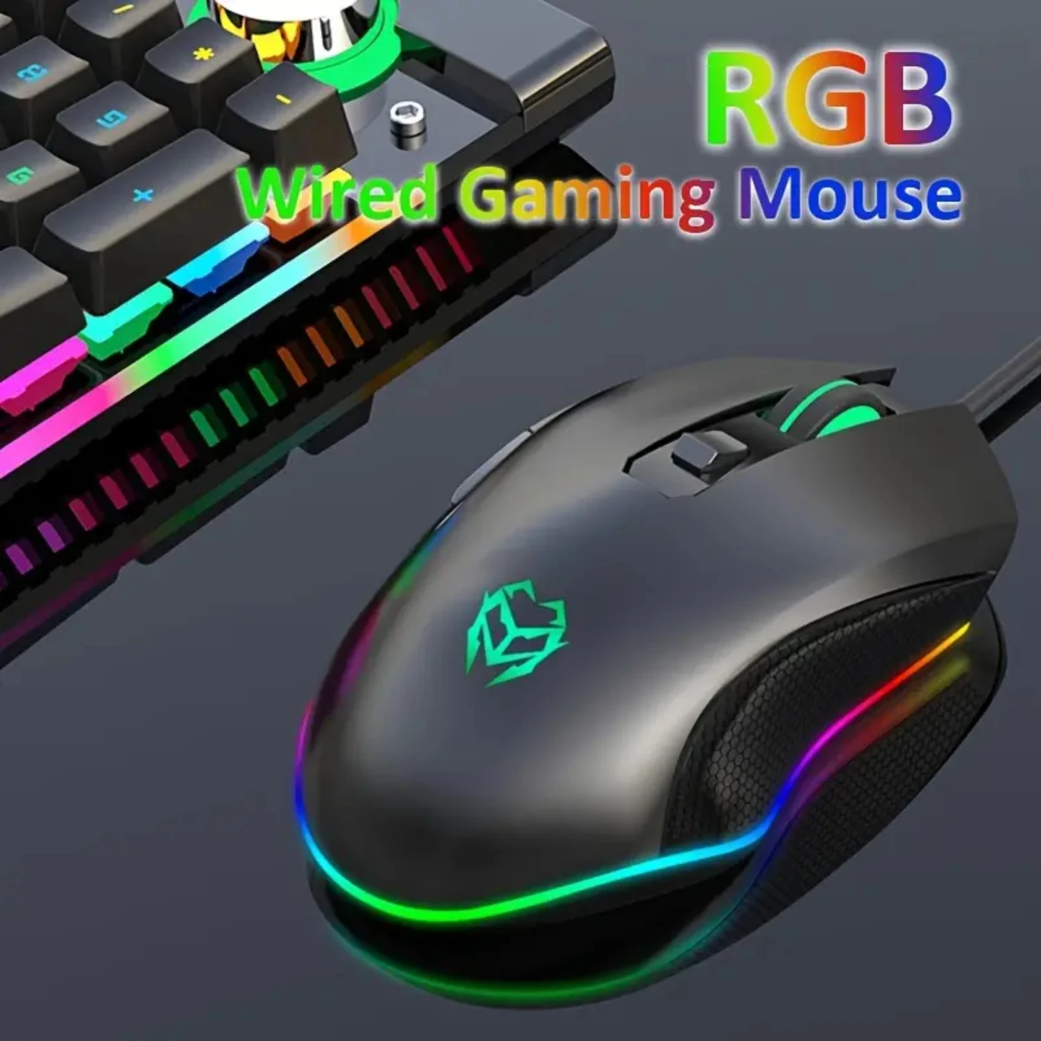 Высокоточная проводная игровая мышь RGB с программируемыми кнопками Griffin и