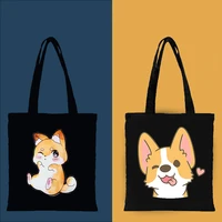 anime dog women tote bag shopping bag shoppers bags handbag large capacity tote bag handbags harajuku foldable shoulder bags
