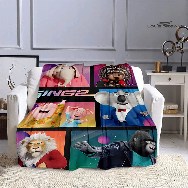 Одеяло детское Фланелевое с мультяшным принтом и надписью Happy Voice |