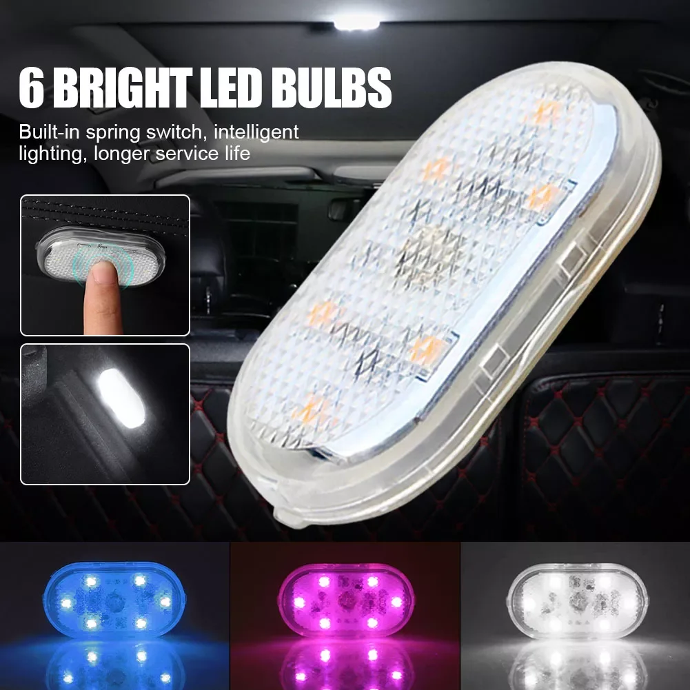 

Car LED Wireless Touch Light Interior Light USB Rechargeable Automatic Ceiling Reading Light for Door Foot Trunk Storage Box