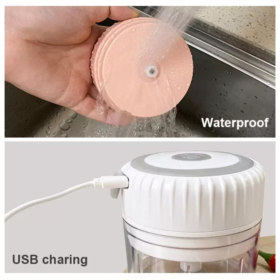 

in Mini Garlic Chopper Ginger Masher Machine Chili Vegetable Crusher Kitchen Tool Sturdy Durable USB Charging air fryer ho
