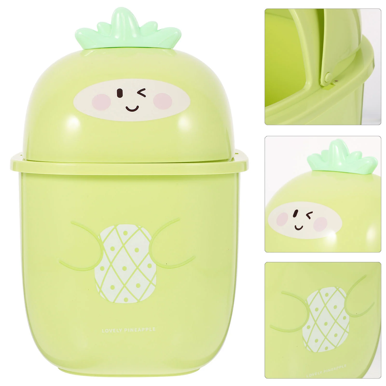 

Small Trash Can With Lid Tabletop Trash Can Countertop Trash Can Cartoon Trash Can Bin