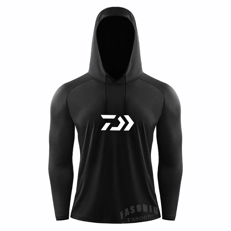 

Daiwa Summer Fishing Jersey UV Protection Hooded Coat Fitness Men's Outdoor Sports Quick Dry Running Sunscreen Fishing Clothing