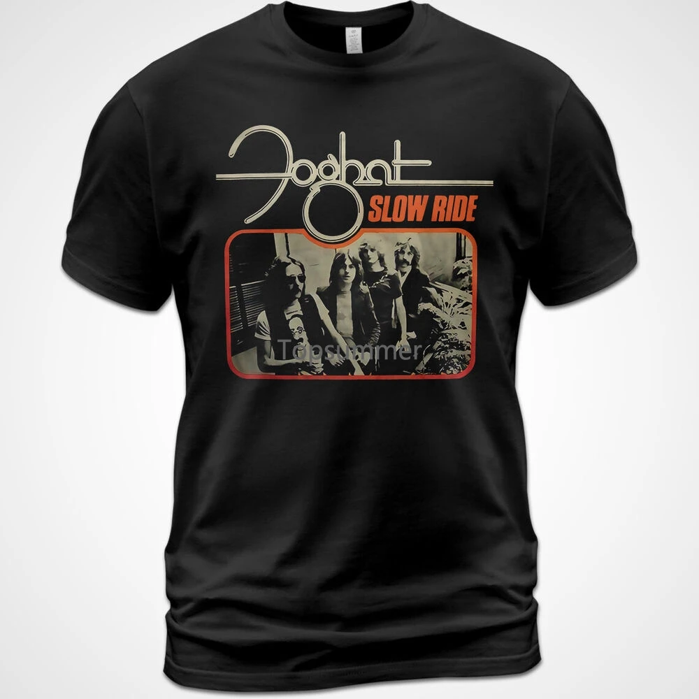 

Cotton T-Shirt Foghat Slow Ride Album Tee Roger Earl Bryan Bassett Dave Peverett