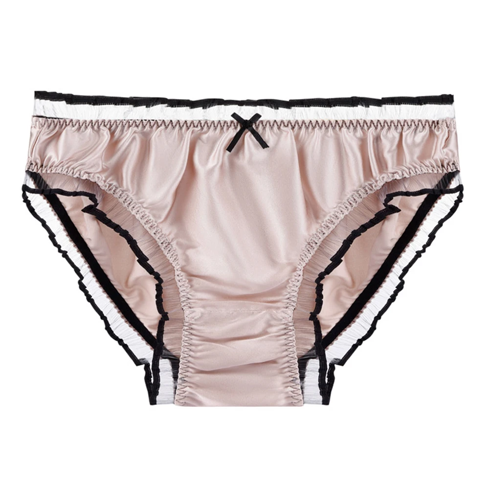 

Female Silk Briefs Classic Shades Luxury Pure Silk Sexy Knickers Super Stretch Satin Soft Panties Comfortable Underwear A50
