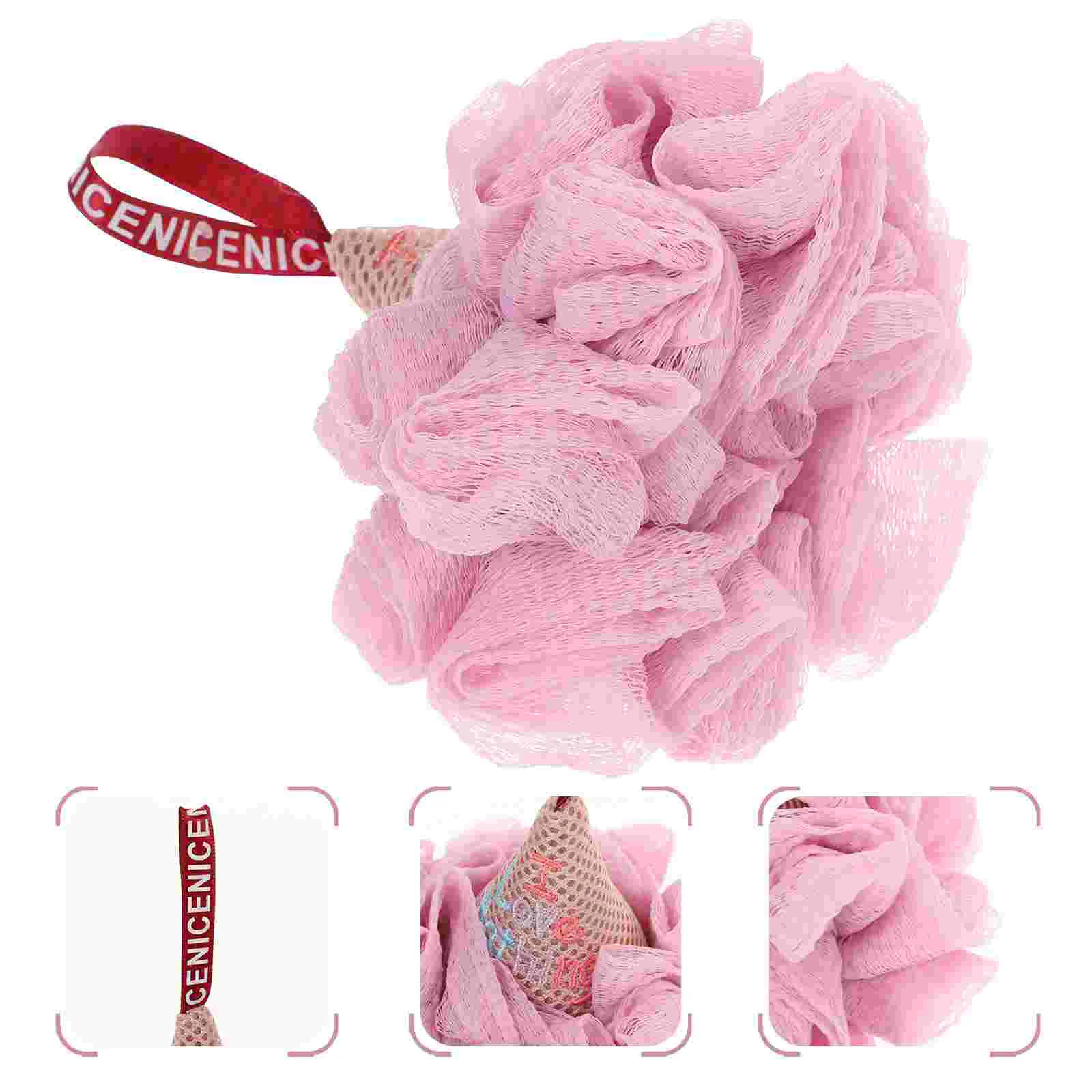 Бытовой шарик для ванны губка скруббер принадлежности душа или PE пуф мультяшные