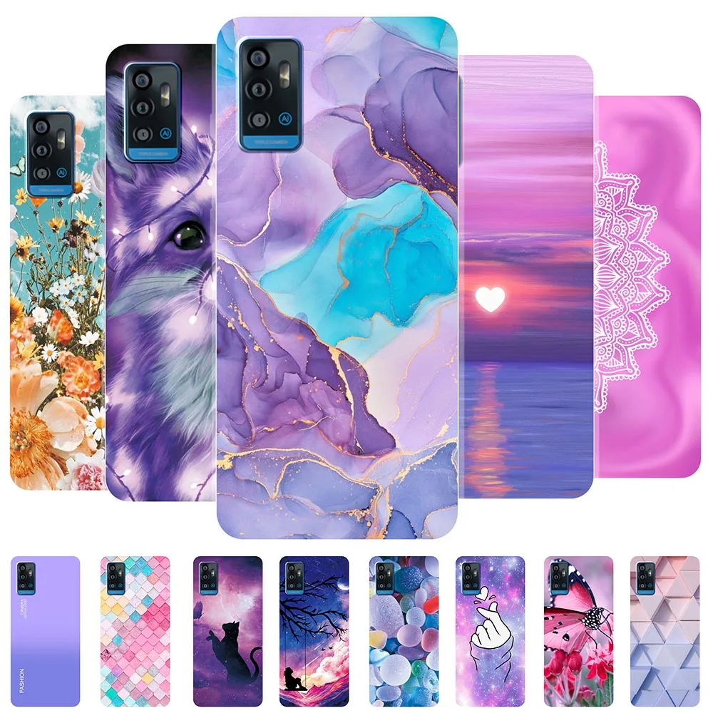 Чехол для телефона ZTE Blade A71 чехол A7030, мягкий силиконовый прозрачный чехол с мраморным рисунком для ZTE Blade A71 6,52 дюйма, чехол для телефона ZTE BladeA71