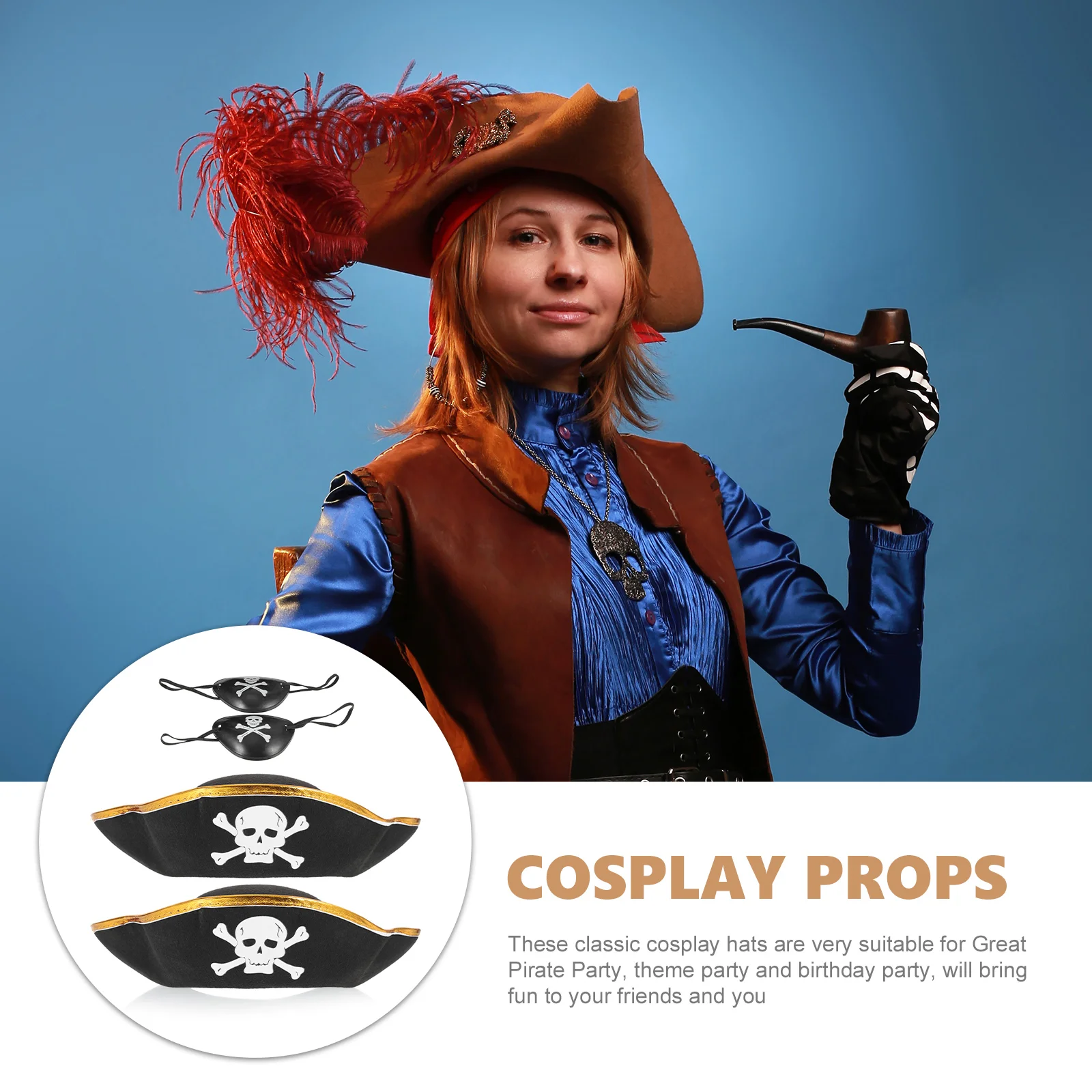 4 шт. шляпа капитана пирата реквизит для косплея патчи глаз кепок мужские