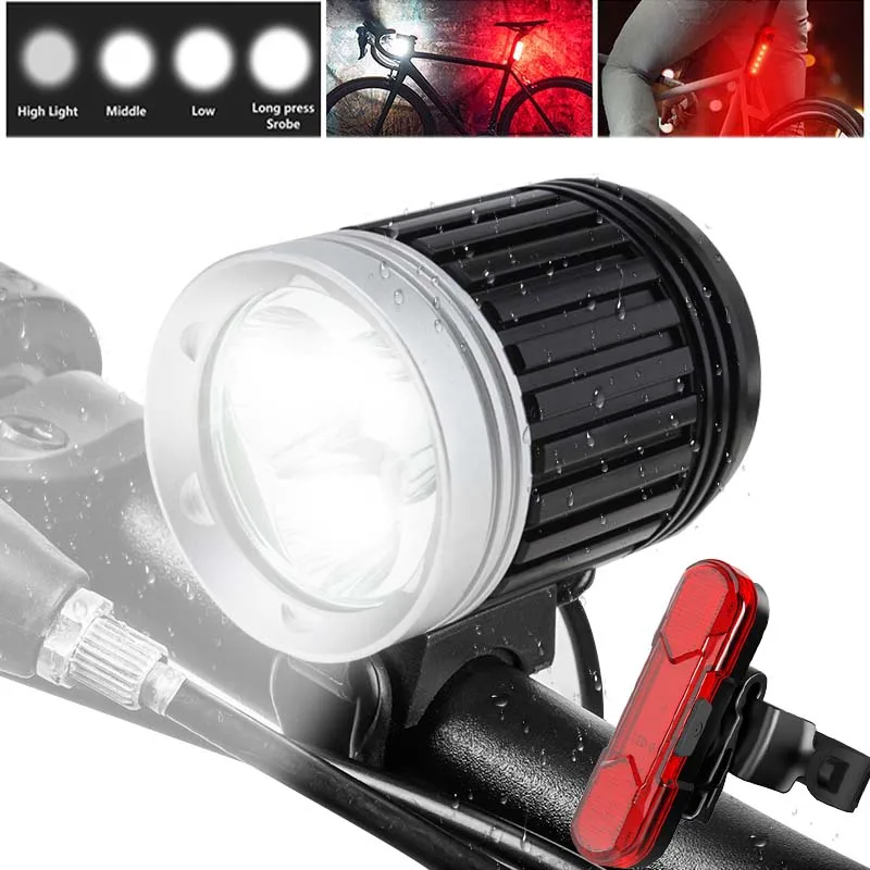 

Фара велосипедная передсветильник светодиодная, 18650 лм, 3 * XML T6, с зарядным устройством