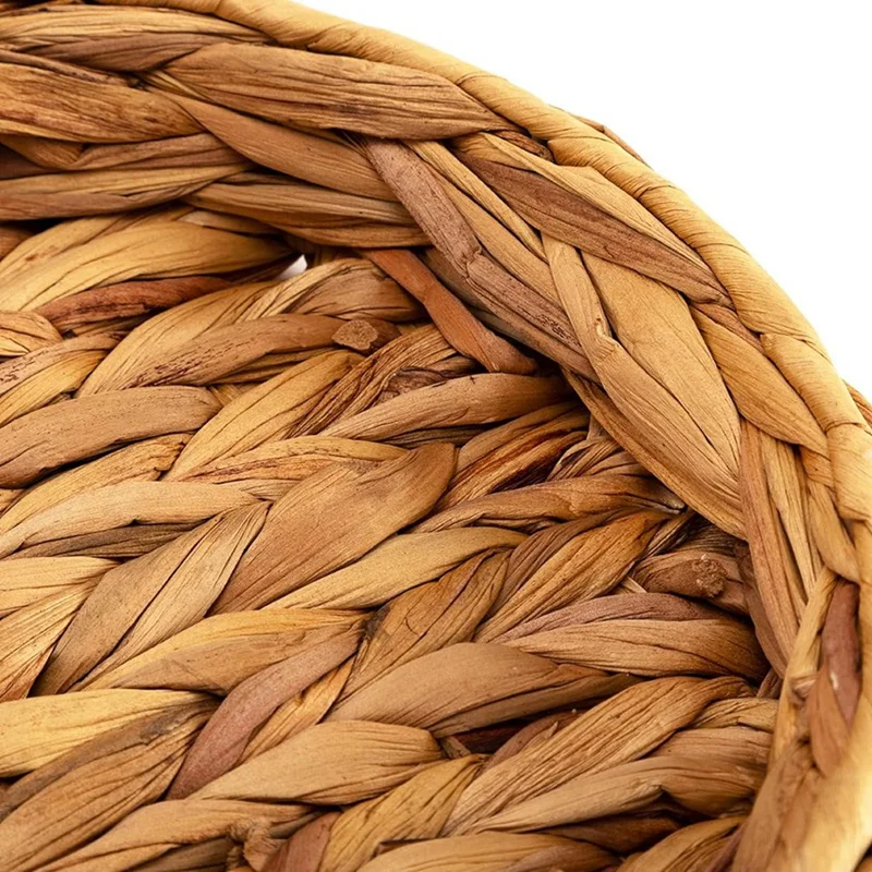 BMBY-круглые плетеные корзины ручная плетеная поднос для хранения натуральная